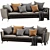 BoConcept Osaka 3 Seater Sofa 3D model small image 3