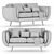 Zuri DFS Sofa+: Modern Comfort in Your Living Space 3D model small image 4