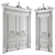 Elegant Versailles Door Set 3D model small image 1