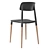 Modern Polypropylene & Oak Chair 3D model small image 4