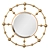 Elegant Selim Round Mirror 3D model small image 1