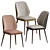 Elegant Emma Velvet Dining Chair 3D model small image 2