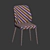 Elegant Emma Velvet Dining Chair 3D model small image 5