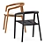 Solid Teak Armchair: Elegant Design, Manutti 3D model small image 2