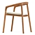 Solid Teak Armchair: Elegant Design, Manutti 3D model small image 3