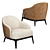 Modern P Furman Armchair - Sleek and Stylish 3D model small image 2