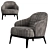 Modern P Furman Armchair - Sleek and Stylish 3D model small image 3