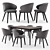 Contemporary Connubia Tabla Table with Tuka Dining Chair Set 3D model small image 1