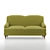 Classic Soft Curved Back Sofa 3D model small image 5