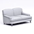 Classic Soft Curved Back Sofa 3D model small image 11