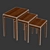 Zara Home Wooden Tables Set 3D model small image 4