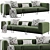 Modern Molteni & C Reversi 14 Sofa 3D model small image 2