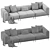 Modern Molteni & C Reversi 14 Sofa 3D model small image 4