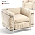 Modern Lc2 Poltrona Armchair: Sleek Comfort by Cassina 3D model small image 6