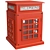 Vintage Telephone Box Side Table 3D model small image 2