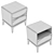 Majorelle 2-Drawer Bedside Table 3D model small image 4