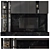Sleek TV Shelf Set for 65 inch TVs 3D model small image 1