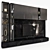 Sleek TV Shelf Set for 65 inch TVs 3D model small image 2