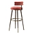 Elegant Betsy Bar Chair 3D model small image 3