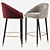 Retro Malay Bar Chair: Mid Century Elegance 3D model small image 2