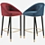 Retro Malay Bar Chair: Mid Century Elegance 3D model small image 4