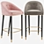 Retro Malay Bar Chair: Mid Century Elegance 3D model small image 6