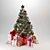Festive Christmas Tree Set | Decorations & Gifts 3D model small image 1