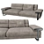 Luxurious Mirage 380 Sofa: Italian Craftsmanship at Its Finest 3D model small image 1