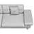 Luxurious Mirage 380 Sofa: Italian Craftsmanship at Its Finest 3D model small image 5