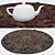 Round Carpet Set: Versatile and Realistic 3D model small image 3