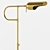 Lucien Adjustable Floor Lamp: Polished Nickel & Antique Brass 3D model small image 2