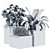 Elegant Floral Planter Box 3D model small image 3