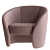 Elegant Pearl Pink Accent Armchair 3D model small image 4