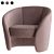 Elegant Pearl Pink Accent Armchair 3D model small image 6