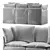 Gervasoni Ghost Sofa: Sleek and Modular 3D model small image 3