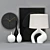 Modern Décor Set: Art, Vase, Lamp & Clock 3D model small image 1