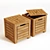 Acacia Garden Bench with Storage Boxes 3D model small image 4