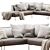 Modern Leather Sofa Zanotta BOTERO 3D model small image 4