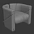 Visionnaire Petra Armchair: 2020 Beauty Collection 3D model small image 3