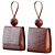 Stylish Croc-Effect Leather Tote 3D model small image 1
