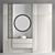 Modern Bathroom Set: Vanity, Mirror, Tiles 3D model small image 6