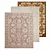 Tonal Khaki Floral Area Rug 3D model small image 1