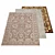 Tonal Khaki Floral Area Rug 3D model small image 2