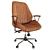 Luxurious Leather Hamilton Chair 3D model small image 1