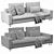Modern Molteni&C Large Sofa 3D model small image 4