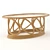 Elegant Rattan Coffee Table 3D model small image 4