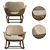 Elegant Martha Rocking Armchair 3D model small image 3