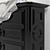 PETRA Washbasin Cabinet: Art-Deco/Nouveau Style 3D model small image 4