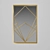 Golden Framed Decorative Mirror 3D model small image 3