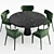 Elegant Salicido Dining Set 3D model small image 3